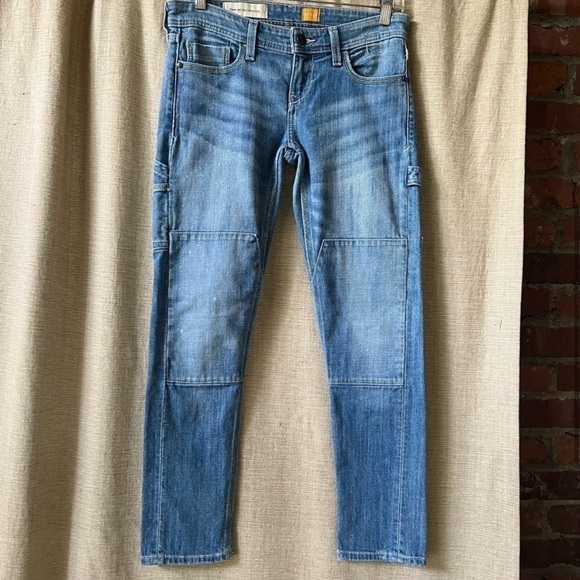 PILCRO And The Letterpress Utility High Paint Spatter Carpenter Jeans 24 Petite - Picture 3 of 10